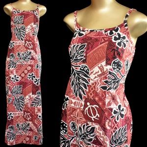 Hilo Hattie Hawaiian Slip Dress Hawaii Print M L